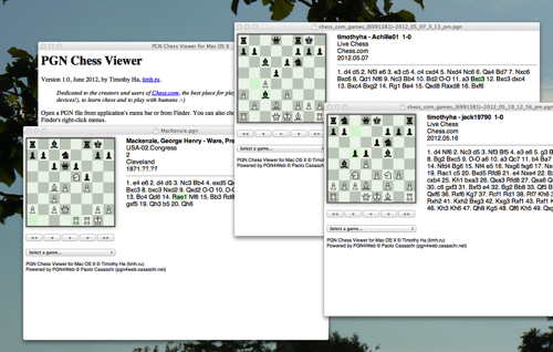 PGN Chess Viewer 1.0 for Mac OS X 10.6+